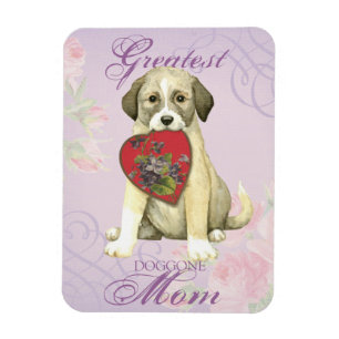 Magnet Flexible Anatolian Shepherd Dog Heart Mom