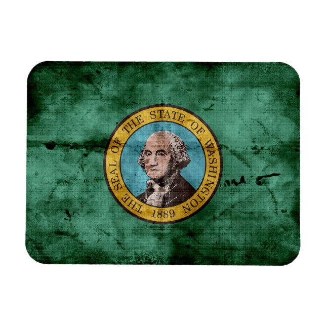 Magnet Flexible Ancien drapeau de l'État de Washington (Horizontal)