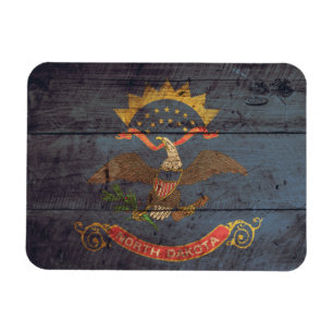 Magnet Flexible Ancien drapeau du Dakota du Nord;