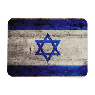 Magnet Flexible Ancien drapeau Israël en bois