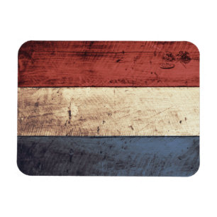 Magnet Flexible Ancien drapeau Pays-Bas en bois