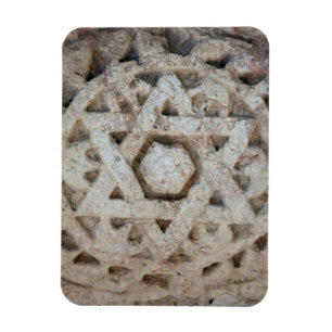 Magnet Flexible Ancienne étoile de David sculptée, Israël