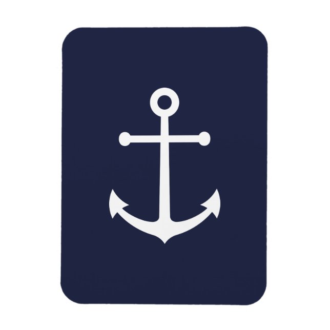 Magnet Flexible Ancre bleue marine (Vertical)