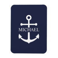 Ancre bleue marine Nom personnalisé
