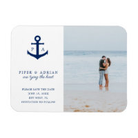 Ancre nautique Monogramme Photo Enregistrer la dat