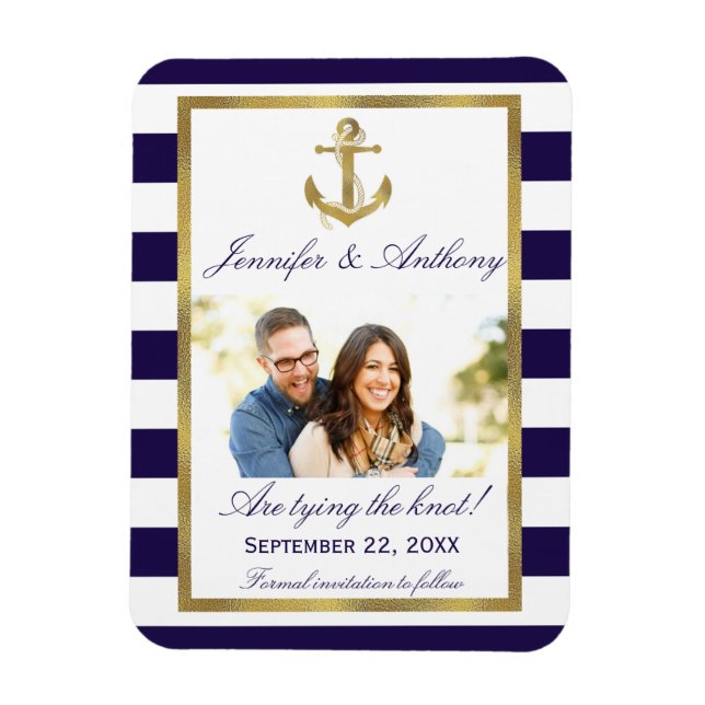 Magnet Flexible Ancre Nautique Photo Mariage Enregistrer l'aimant  (Vertical)