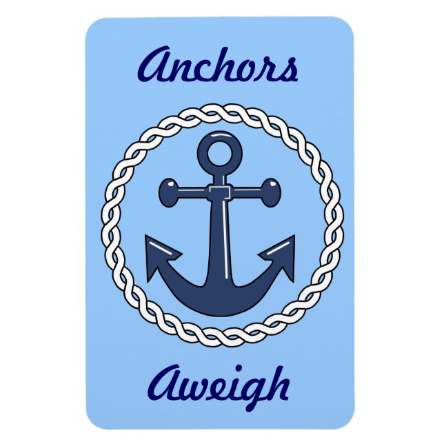 Magnet Flexible Ancres bleues Aweigh Stateroom Porte Marker (Vertical)