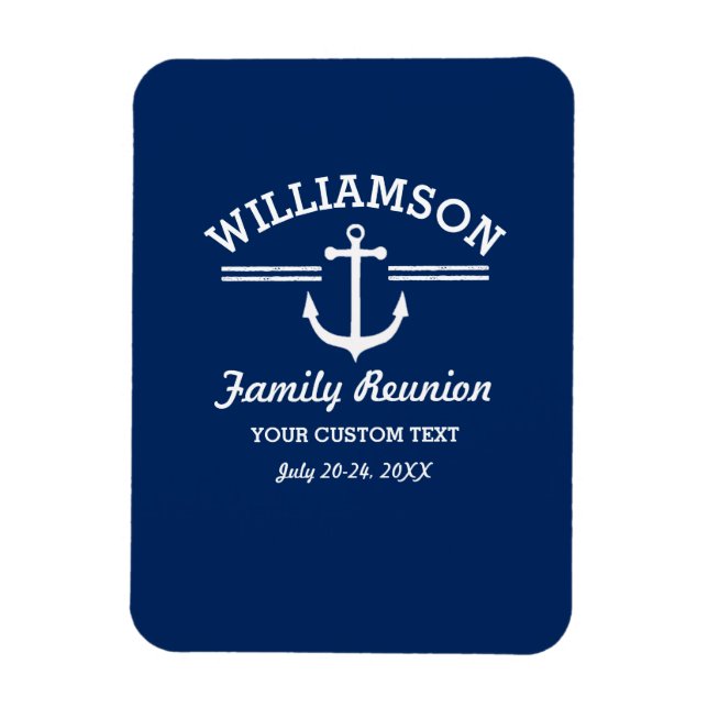 Magnet Flexible Ancres nautiques Famille Réunion Voyage Cruise Bea (Vertical)