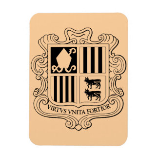 Magnet Flexible Andorra National Coat of Arms Graphic Art