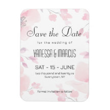 Anémone rose mariage floral Enregistrer la date
