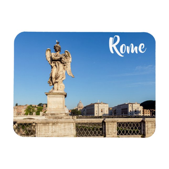 Magnet Flexible Ange avec la Couronne d'épines - Sant'Angelo, Rome (Horizontal)