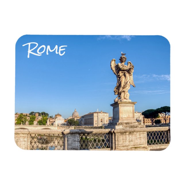 Magnet Flexible Ange avec la Couronne d'épines - Sant'Angelo, Rome (Horizontal)