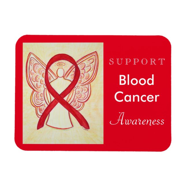 Magnet Flexible Ange du ruban de sensibilisation au cancer du sang (Horizontal)