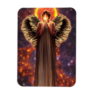 Magnet Flexible Angel De L'Amour Et Lumière Art Original