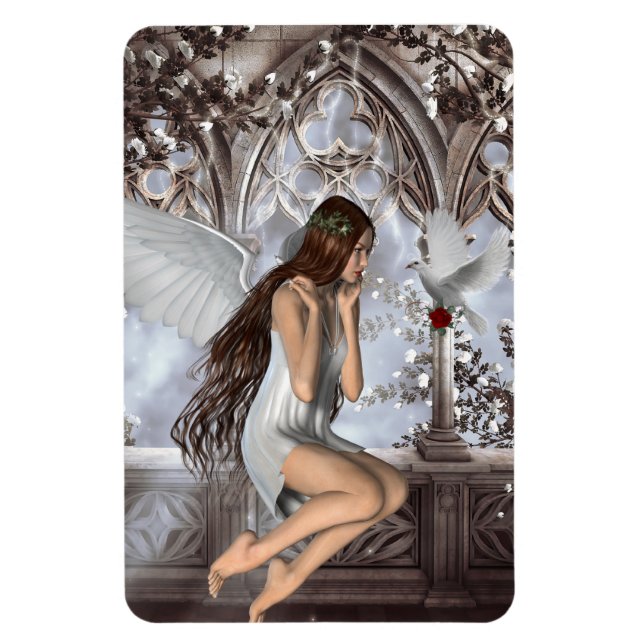 Magnet Flexible Angel et sa colombe (Vertical)