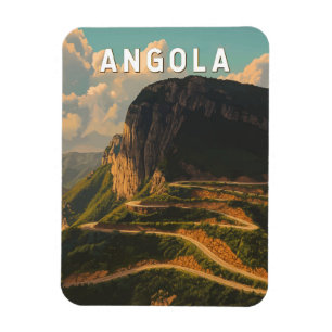 Magnet Flexible Angola Illustration Voyage Art Vintage