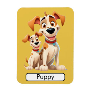 Magnet Flexible Animal Flashcard Chien/ Chien, Enfants, Apprendre