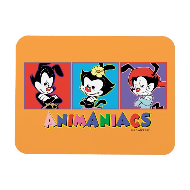 Magnet Flexible Animaniacs | Graphique de panneau Yakko, Dot et Wa (Horizontal)