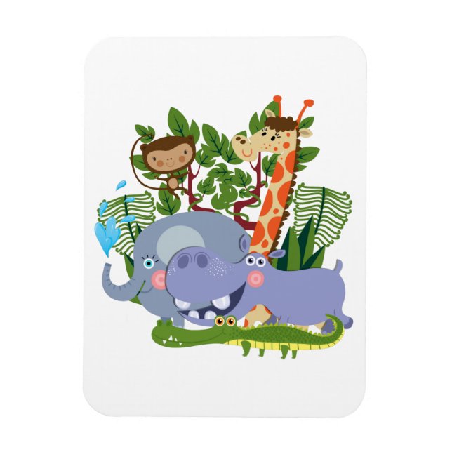 Magnet Flexible Animaux mignons de safari (Vertical)