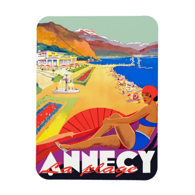 Magnet Flexible Annecy Beach Girl (Vertical)