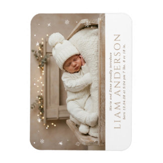 Magnet Flexible Annonce de bébé d'hiver