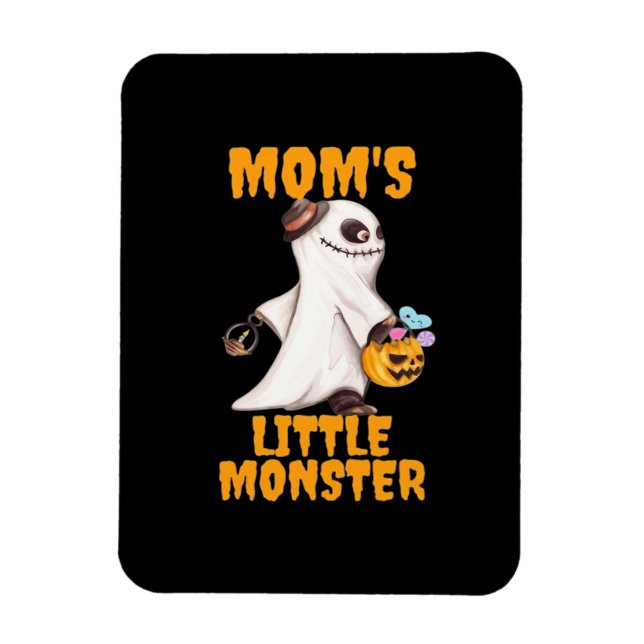 Magnet Flexible Annonce de grossesse Halloween mignonne (Vertical)