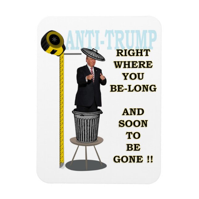 Magnet Flexible Anti Trump / A droite là où vous êtes long, (Vertical)