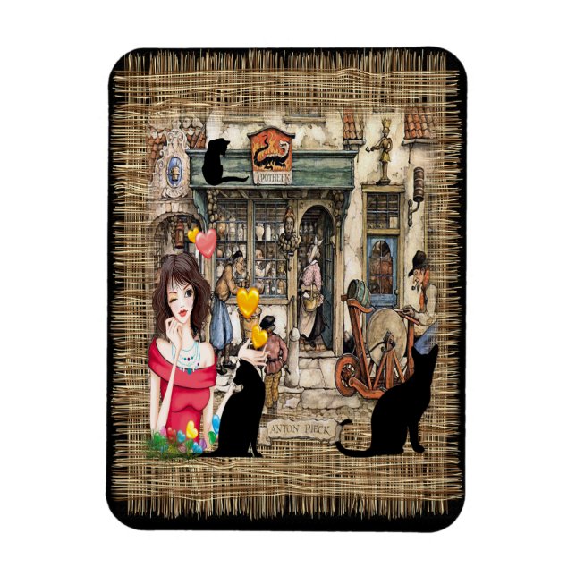 Magnet Flexible Anton Pieck - Magasin de chimiste (Vertical)