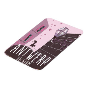 Magnet Flexible Anvers, Belgique poster voyage