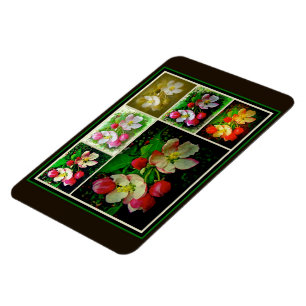 Magnet Flexible Apple Blossom Collage - Photo numérique améliorée