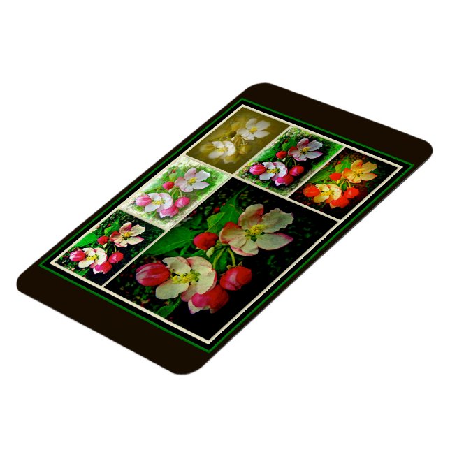 Magnet Flexible Apple Blossom Collage - Photo numérique améliorée (Côté Gauche)