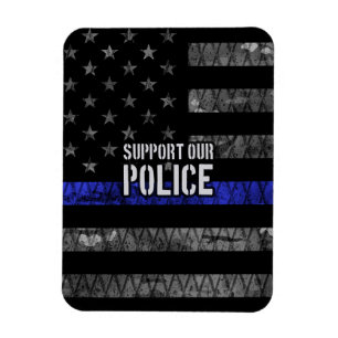Magnet Flexible Appuyer notre drapeau en détresse de la police
