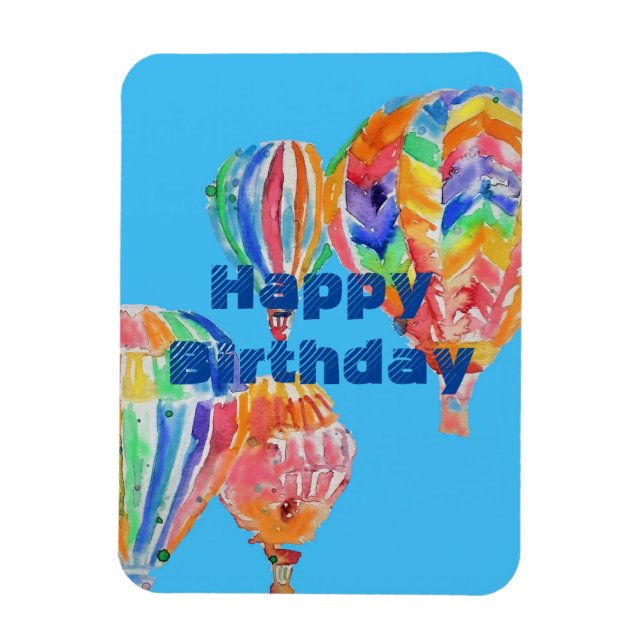 Magnet Flexible Aquarelle à air chaud hommes Aquarelle Anniversair (Vertical)