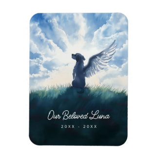 Magnet Flexible Aquarelle Angel Chien Condolence Sympathie
