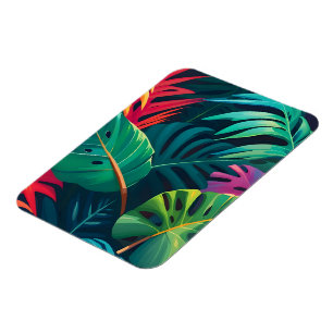 Magnet Flexible Aquarelle de feuillage tropical Paradis