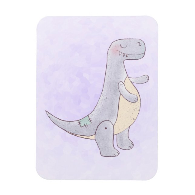 Magnet Flexible Aquarelle de jouet de dinosaure préhistorique (Vertical)