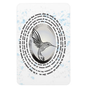 Magnet Flexible Aquarelle d'encre de colibri