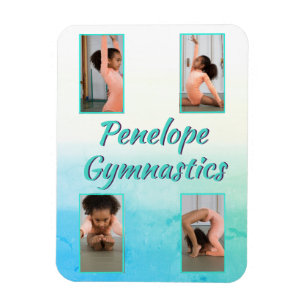 Magnet Flexible Aquarelle Gradient Nom personnalisé, Sport & Photo