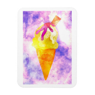 Magnet Flexible Aquarelle Ice Cream Cône