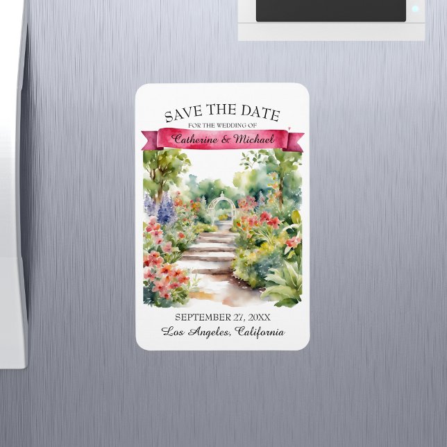 Magnet Flexible Aquarelle Jardin Fleur sauvage Printemps Enregistr (Créateur téléchargé)