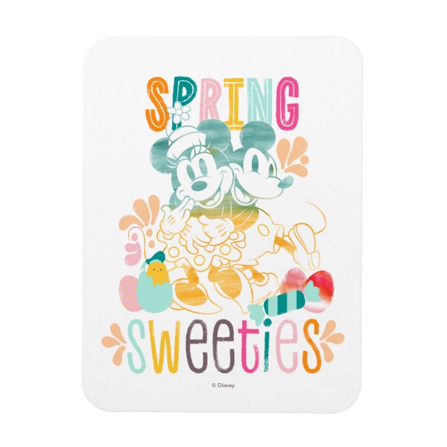 Magnet Flexible Aquarelle Mickey et Minnie | Poids du printemps (Vertical)