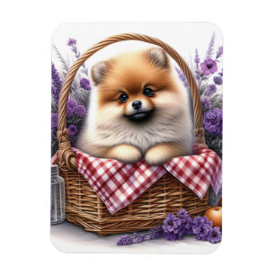 Magnet Flexible Aquarelle Poméranienne Chien Chien Chien Puppy Fle