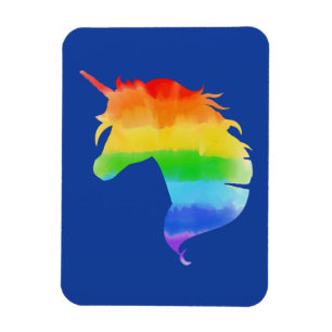 Magnet Flexible Aquarelle Rainbow Unicorn