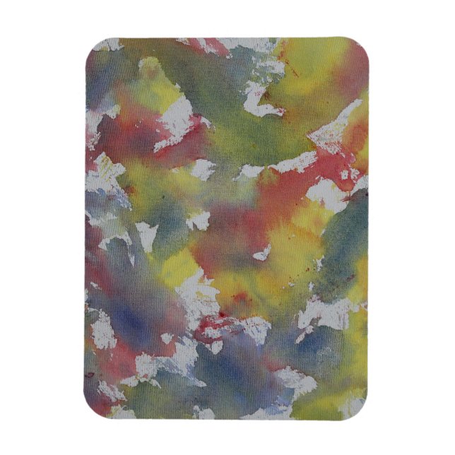 Magnet Flexible Aquarelle rouge bleu jaune (Vertical)