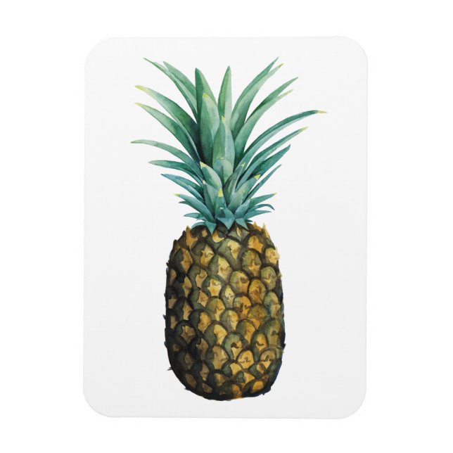 Magnet Flexible Aquarelle tropicale à ananas (Vertical)
