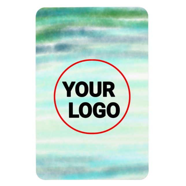 Magnet Flexible Aquarelle verte simple abstrait ajouter le logo te (Vertical)