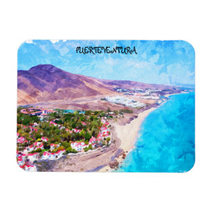 Magnet Flexible Aquarelle Vintage Fuerteventura Canaries