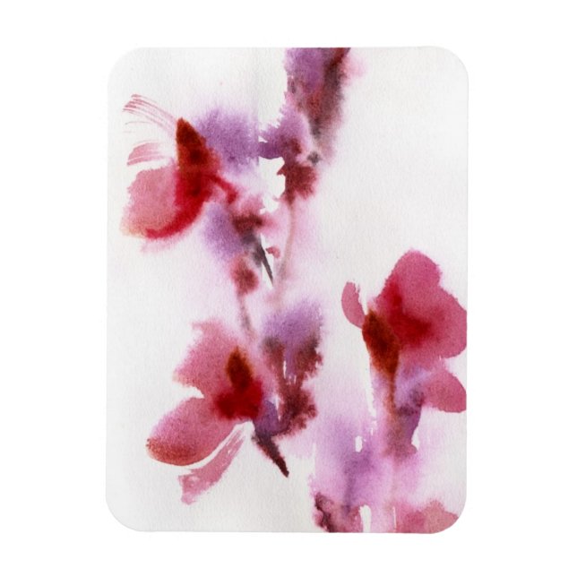 Magnet Flexible aquarelles florales Abstraites 3 (Vertical)