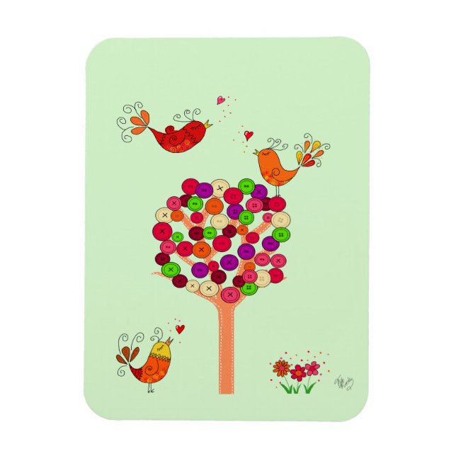 Magnet Flexible Arborescence des boutons orange (Vertical)