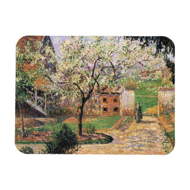 Magnet Flexible Arbre à prune, Eragny Camille Pissarro (Horizontal)